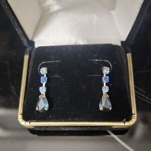 Elegant Blue Drop Earrings